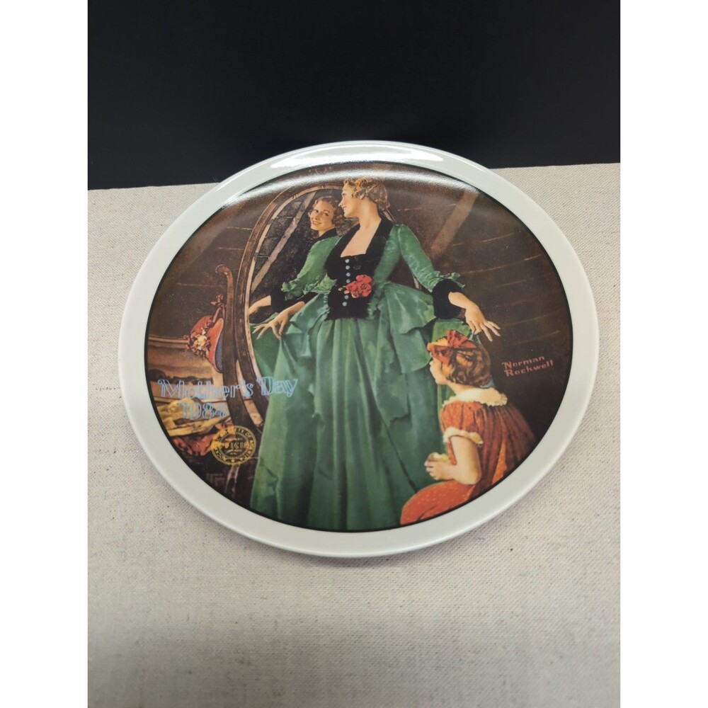 Norman Rockwell 1984 Mothers Day Plate “Grandmas Courting Dress” By Knowles